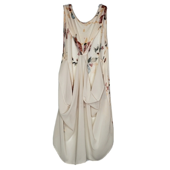 Painted Threads Tank Top Size Medium Floral Open Draped Back Details - Picture 4 of 8
